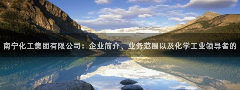 球盟会app最新地址在哪看：南宁化工集团有限公司：企业简介、