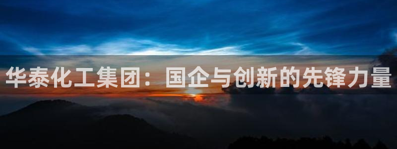 球盟会官方网站app：华泰化工集团：国企与创新的先锋力量