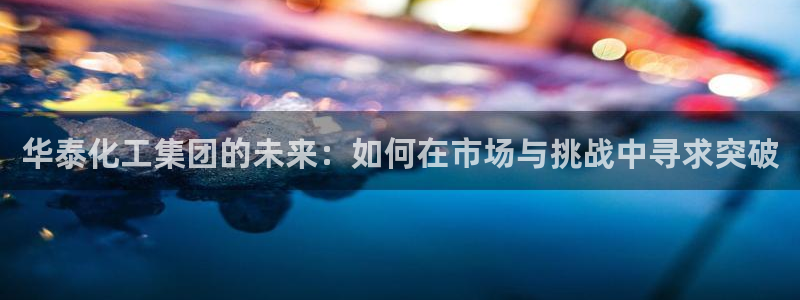 球盟会在线登入：华泰化工集团的未来：如何在市场与挑战中寻求突